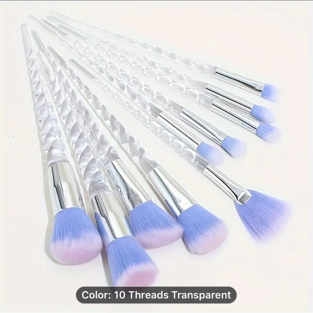 COPY - 10pcs/set Crystal Spiral Handle Makeup Brush - Picture 1 of 1